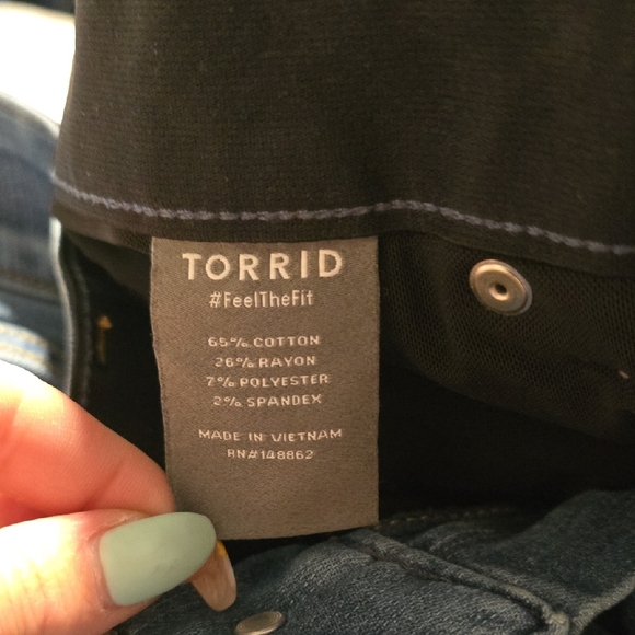 Torrid Blue Skinny Jeans Medium Wash - Picture 5 of 7